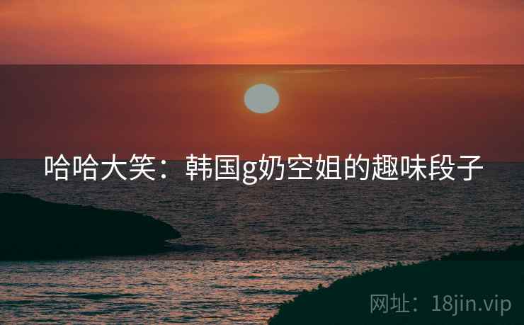 哈哈大笑：韩国g奶空姐的趣味段子