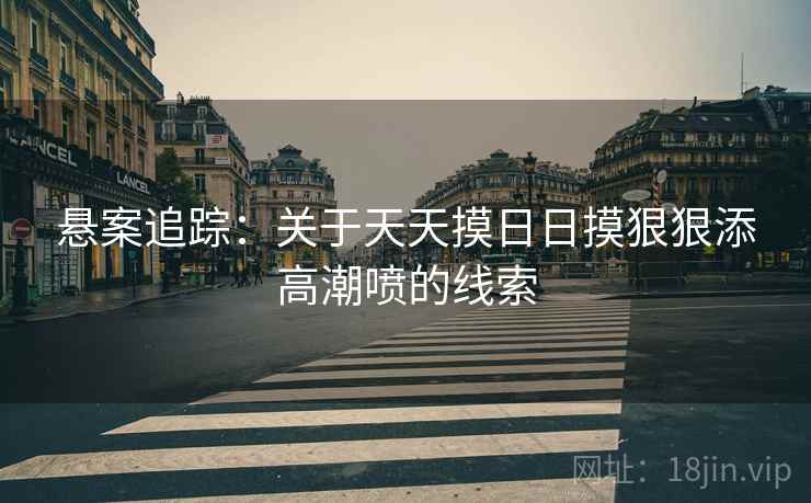 悬案追踪：关于天天摸日日摸狠狠添高潮喷的线索